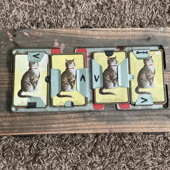 Vintage Games Cco Vtg Metal Bridge Dealer Playing Card Deck Holders